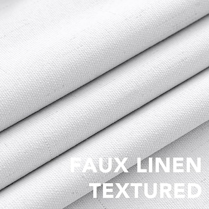 H.VERSAILTEX Linen Blackout Curtains Durable Thick Textured Linen Look 100% - Image 5