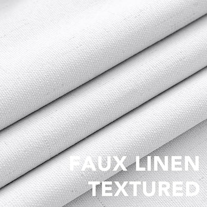 H.VERSAILTEX Linen Blackout Curtains Durable Thick Textured Linen Look 100% - Image 5