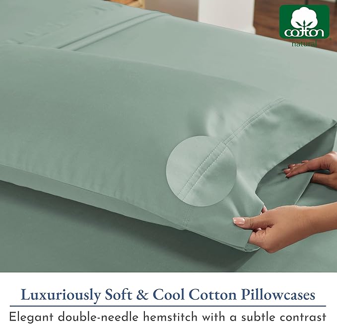 California Design Den Standard/Queen Size Pillow Cases Set of 2 - Image 4