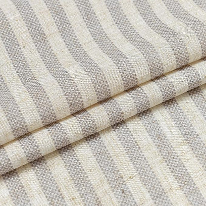 Vangao Stripe Farmhouse Kitchen Curtains 36 Inch Length Linen Cafe Curtains - Image 4
