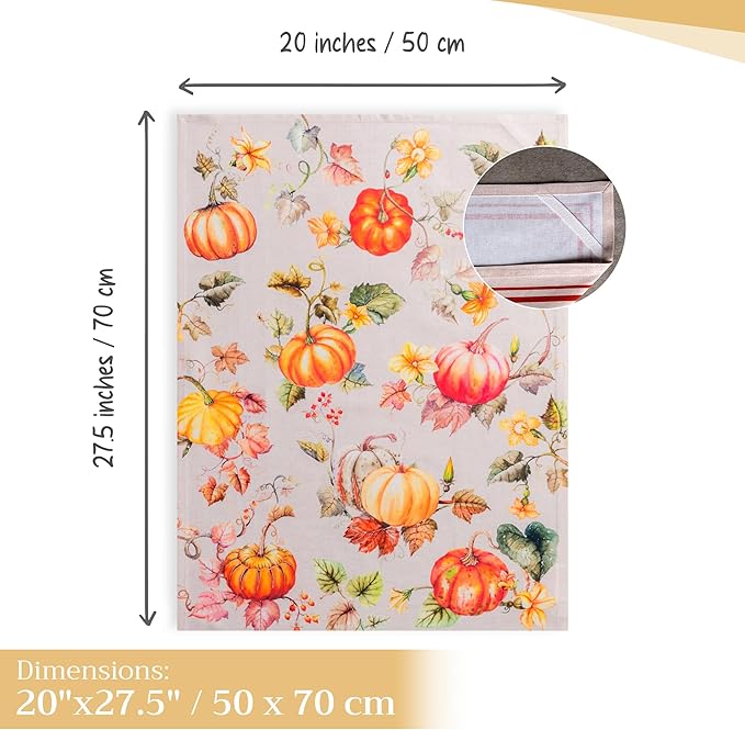 Maison d' Hermine Kitchen Towels Set of 3 100% Cotton 20" x 27.5" Reusable - Image 4
