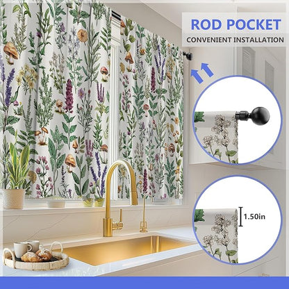 Aimego Spring Floral Kitchen Curtains - Image 4