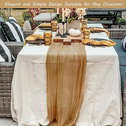 12 Pack Cheesecloth Table Runner 35x72 Inch Boho Gauze Table Runner Rustic - Image 7