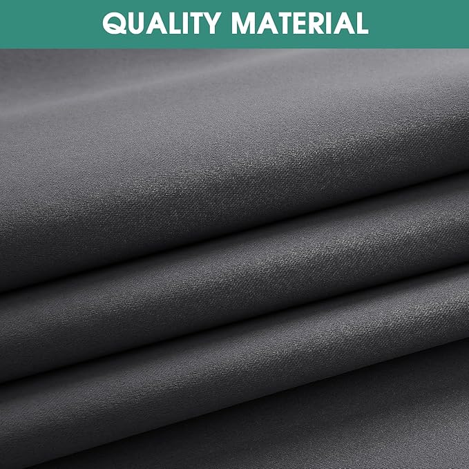 HOMEIDEAS 2 Panels Blackout Window Valance 24 inch Long Curtains - Image 5