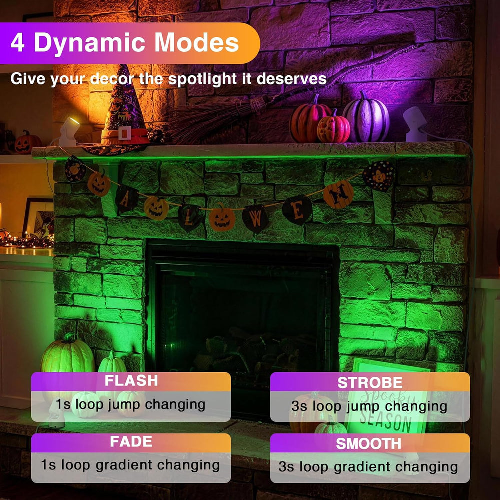 URTOM 4 Pack 6W RGBW Uplighting Indoor Color Changing Up Lights Indoor with R...