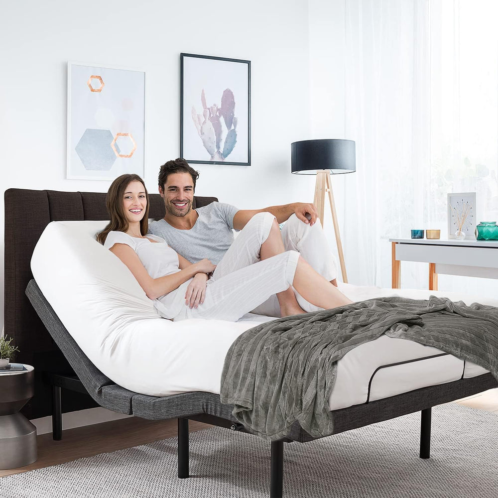 Nestl California King Adjustable Bed Frame with Massage and Wireless Remote, ...