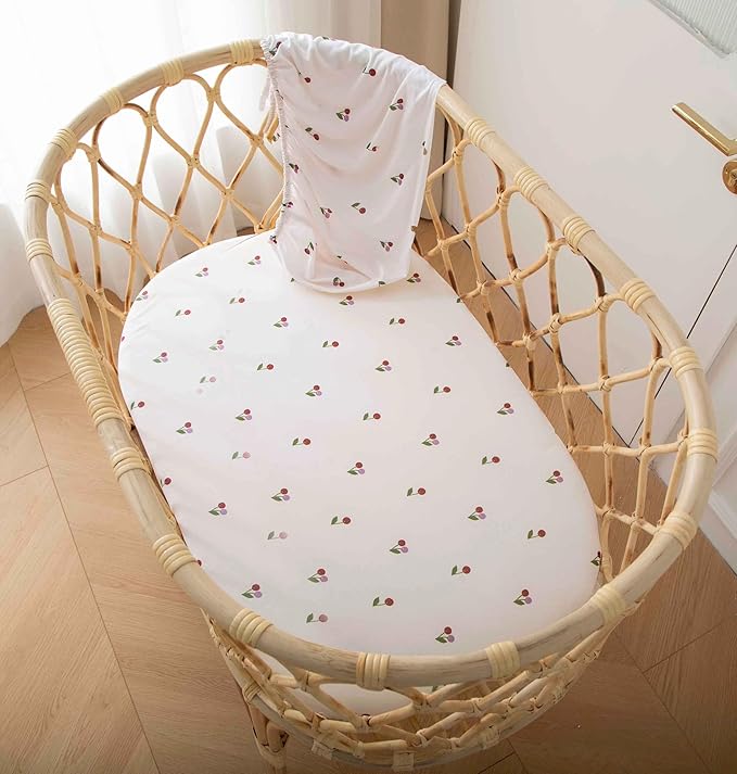 SDY Jersey Cherry Bassinet Sheets - Image 2