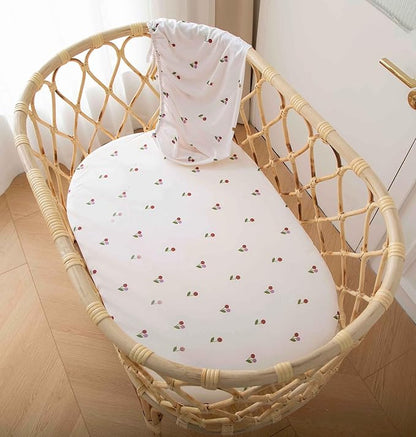 SDY Jersey Cherry Bassinet Sheets - Image 2