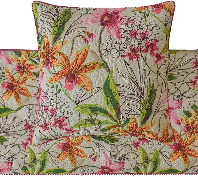 Lily Haven Pink Decorative Bed Runner CA King 86"x18" - Image 3