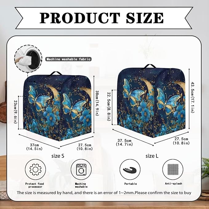Blue Butterfly Flower Mixer Covers Dust Mixer Covers - Image 6