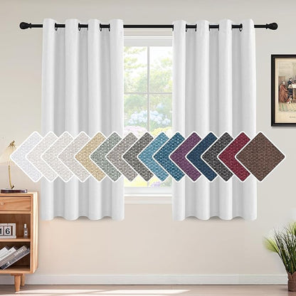 H.VERSAILTEX Linen Blackout Curtain 63 Inches Long by HVERSAILTEX