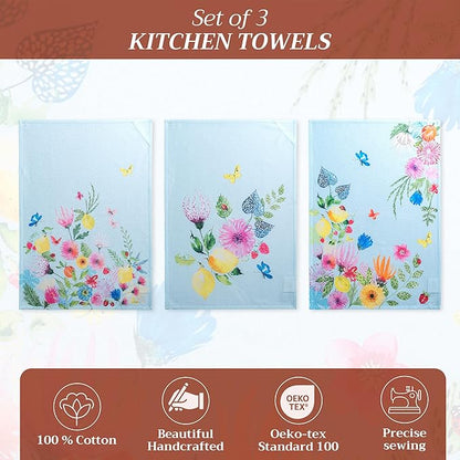 Maison d' Hermine Kitchen Towels Set of 2 100% Cotton 27.50" x 20" Reusable - Image 2
