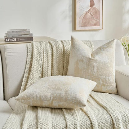 FUTEI Yellow White Decorative Throw Pillow Covers 12x20 Inch Set of 2, Soft - Image 6