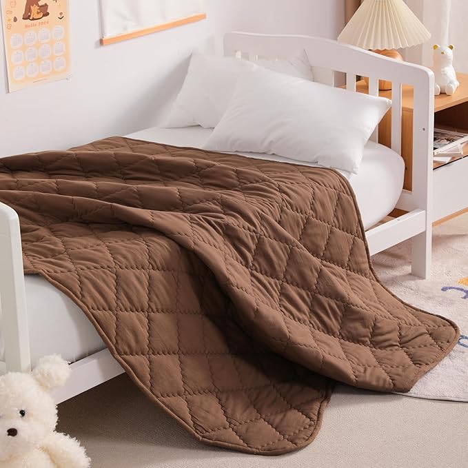 NTBAY Down Alternative Toddler Comforter, Lightweight and Warm Solid Color Baby - Image 2