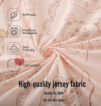SDY Jersey Bassinet Sheets for Baby Girls, 32 "x 16 "x 4", Super Soft Breathable - Image 4