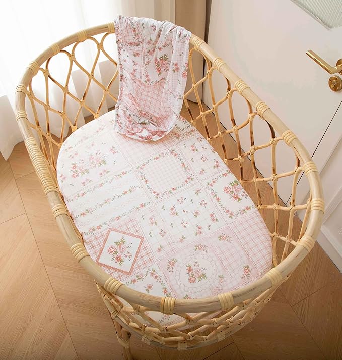SDY Jersey FloralBassinet Sheets - Image 2