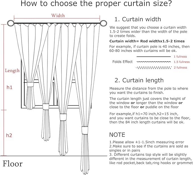 Vision Home White Pinch Pleated Full Blackout Curtains Thermal Insulated Window - Image 6