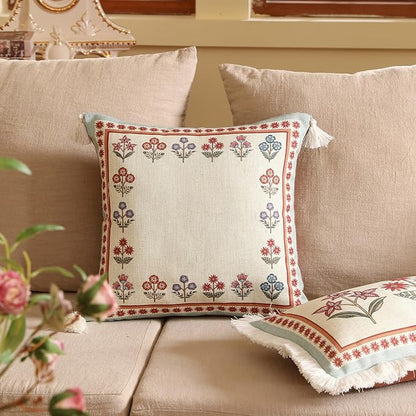 Blue Throw Pillow Covers Set of 2, Cottage Rustic Farmhouse - Image 2