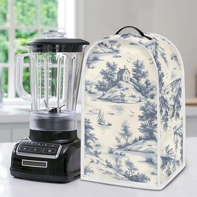 Talayituse Toile De Jouy House Print Blender Dust Cover, Fingerprint Protection - Image 5