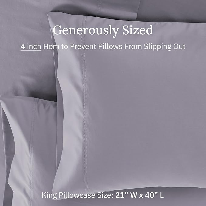 Luxuriously Soft Hotel Quality 600 Thread Count, 100% Cotton Set of 2 Cases - Image 4