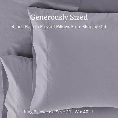Luxuriously Soft Hotel Quality 600 Thread Count, 100% Cotton Set of 2 Cases - Image 4