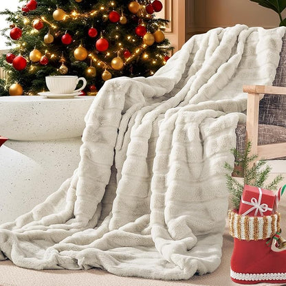 NEXHOME PRO Faux Fur Throw Blanket, Cozy Fluffy Soft Blanket or Couch Sofa Bed - Image 8