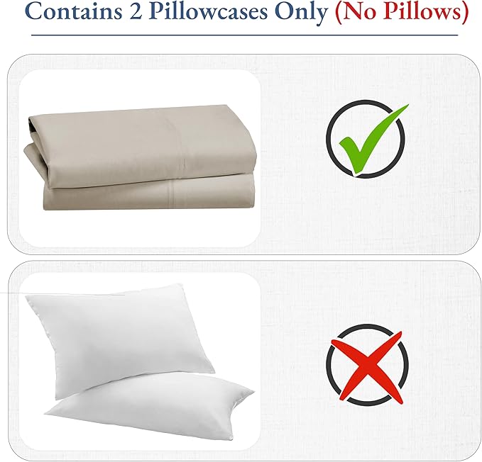 California Design Den 100% Cotton King Pillow Cases Set of 2, 800 Thread Count - Image 4