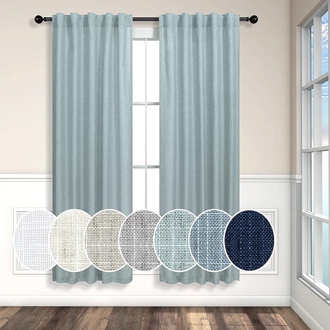 Seafoam Green Curtains 38 Inch Wide by Pitalk
