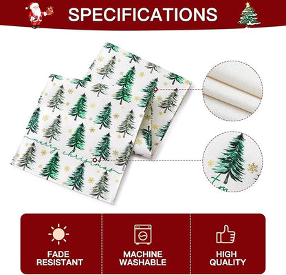 OTOSTAR Golden Snowflake Christmas Tree Merry Christmas Table Runner, Xmas - Image 6