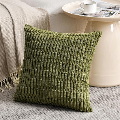 Fancy Homi 4 Packs Boho Moss Green Decorative Throw Pillow Covers 22x22 Inch - Image 2