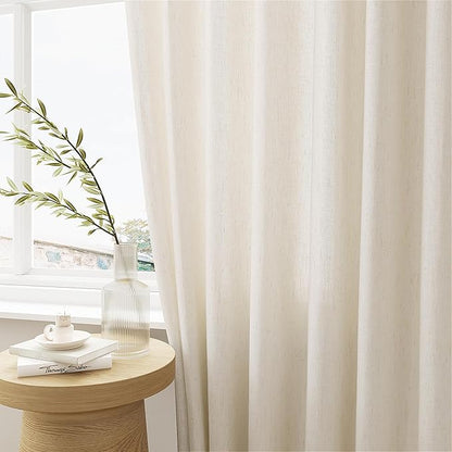 Extra Wide Pinch Pleat 100 x 84 Inch Linen Curtains - Image 5