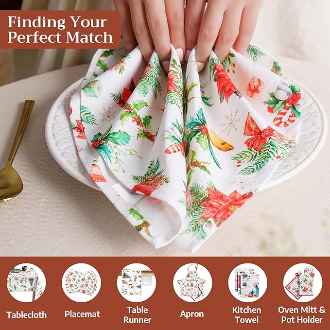 Maison d' Hermine Cloth Napkins Set of 4 100% Cotton - Image 4