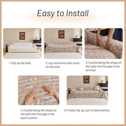 MYSKY HOME Couch Covers for 3 Cushion Couch Sofa, Chenille L Shape Sectional - Image 5