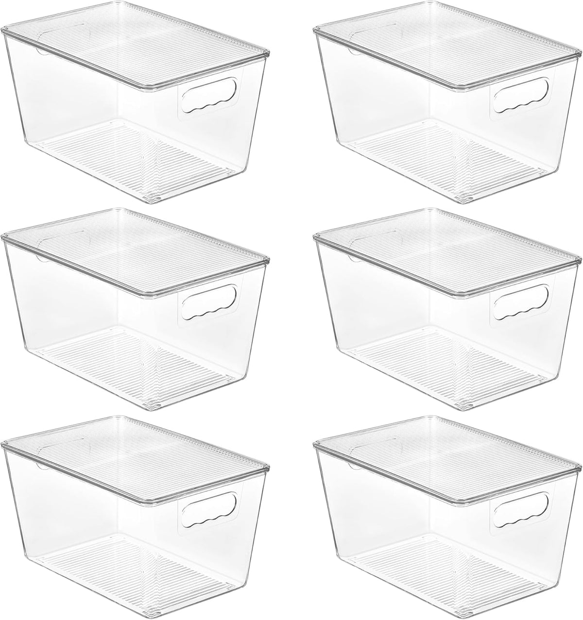vtopmart 6 pack clear stackable storage bins with, main product view