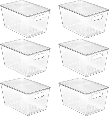 vtopmart 6 pack clear stackable storage bins with, main product view