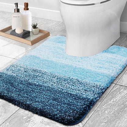 OLANLY Luxury Toilet Rugs U-Shaped 24x20, Extra Soft and Absorbent Microfiber by OLANLY