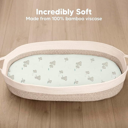 2-Pack Baby Bassinet Sheets Girl, Boy - Image 2
