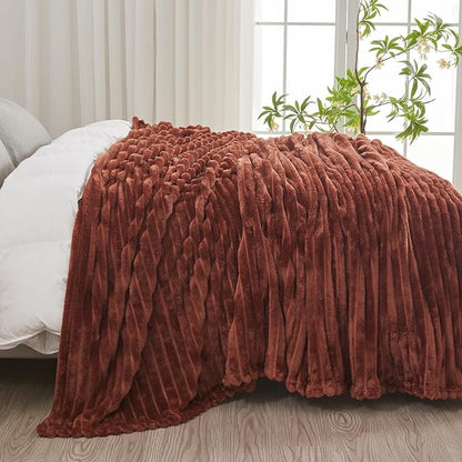 NEWCOSPLAY Super Soft Queen Blanket Coffee Premium Silky Flannel Fleece 3D - Image 4