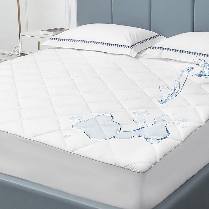 Sunflower Quilted Mattress Protector, Cotton King Cover Waterproof, Extra Deep by SunflowerHometexUS