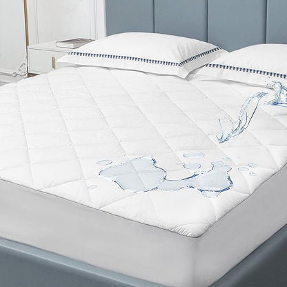 Sunflower Quilted Mattress Protector, Cotton King Cover Waterproof, Extra Deep by SunflowerHometexUS
