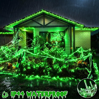 403 FT 1000 LED Halloween Lights Outdoor Fairy String Lights Plug in, Green
