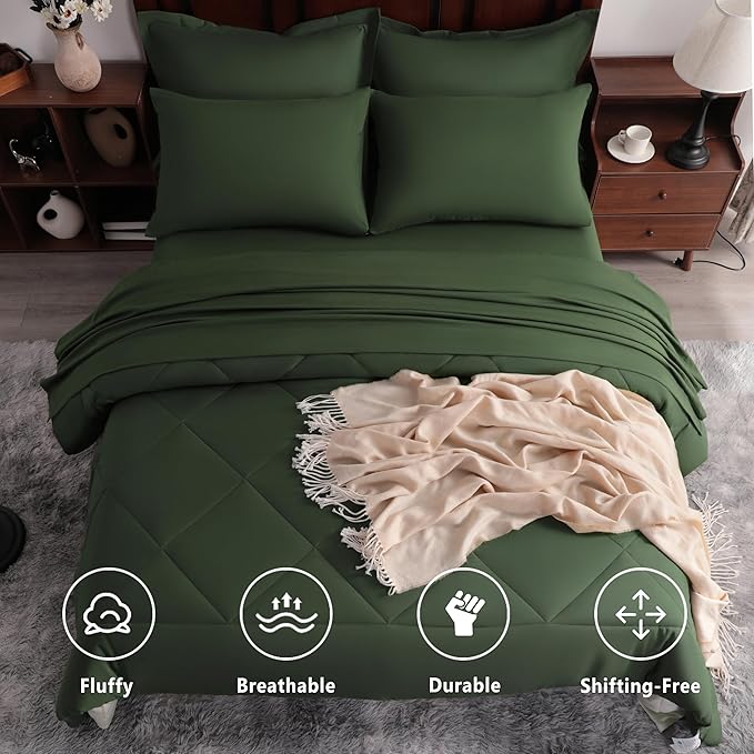 NTBAY Queen Comforter Set with Sheets, 7 Pieces Soft and Breathable Queen - Image 2
