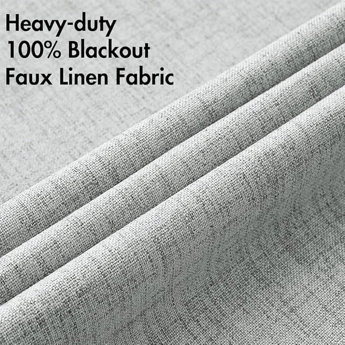 MIULEE 100% Blackout Linen Curtains - Image 5
