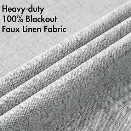 MIULEE 100% Blackout Linen Curtains - Image 5
