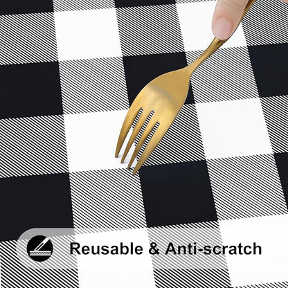 Smiry Rectangle Picnic Table Cloth, Elastic Waterproof Fitted Vinyl Tablecloths - Image 8