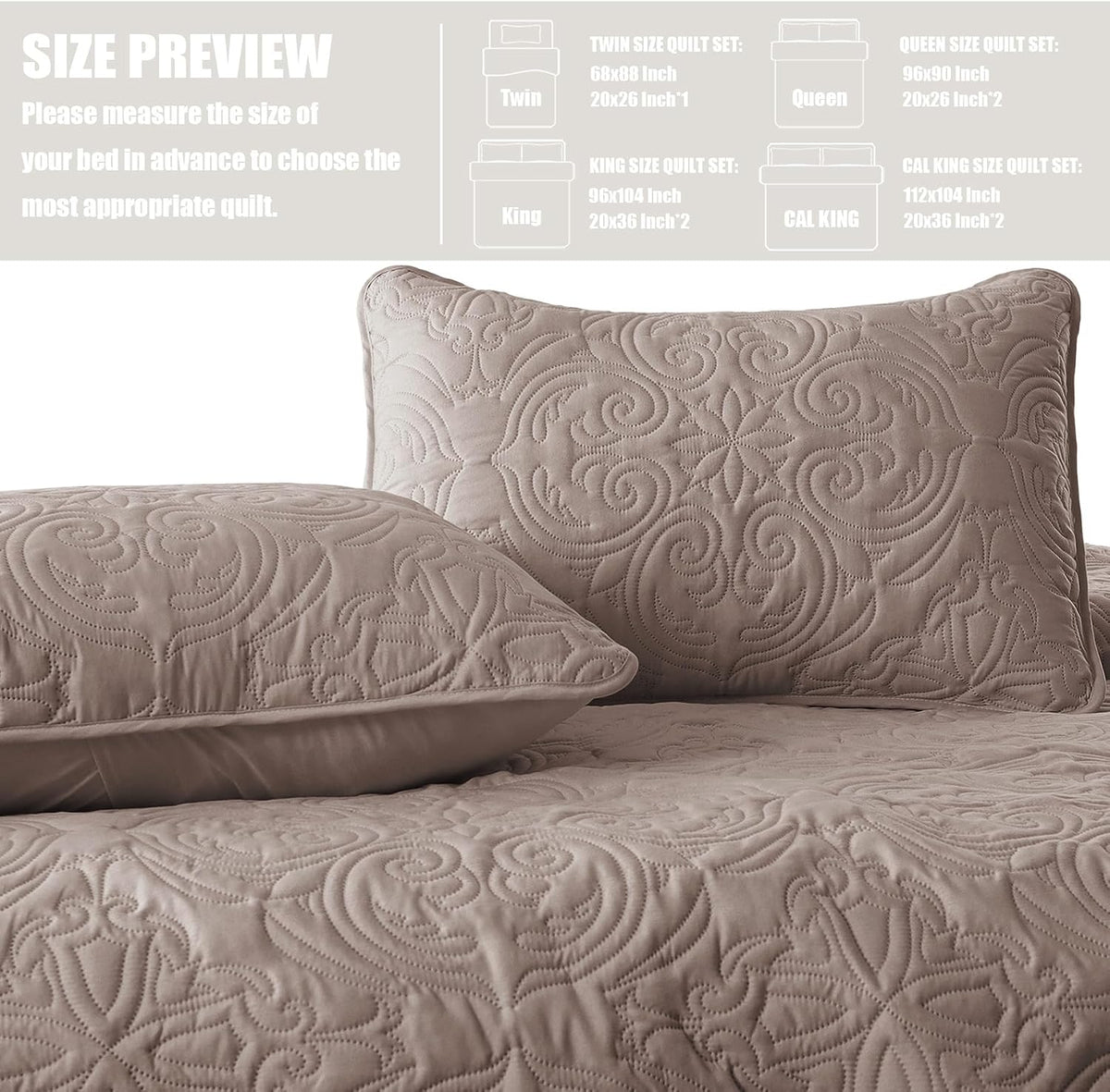 exclusivo mezcla 3 piece quilts queen size bedding, package contents
