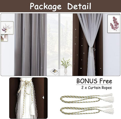 Kinryb Kids Star Curtains 45 Inch Short - Image 6