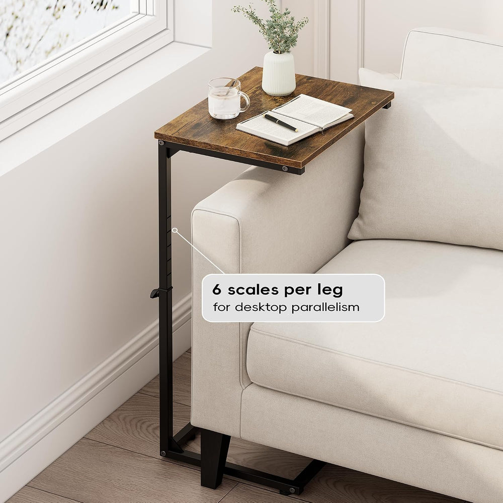 Vagusicc C Shaped End Table for Couch, 33.2'' Tall C Table Adjustable...