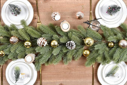 DearHouse 6Ft Artificial Pine Christmas Garland Winter Greenery Garland - Image 2