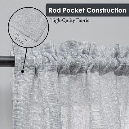 Beda Home Tassel Linen Textured Swag Valances - Image 2